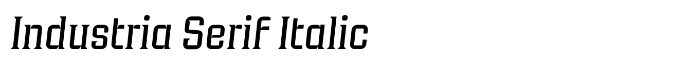 Industria Serif Italic image